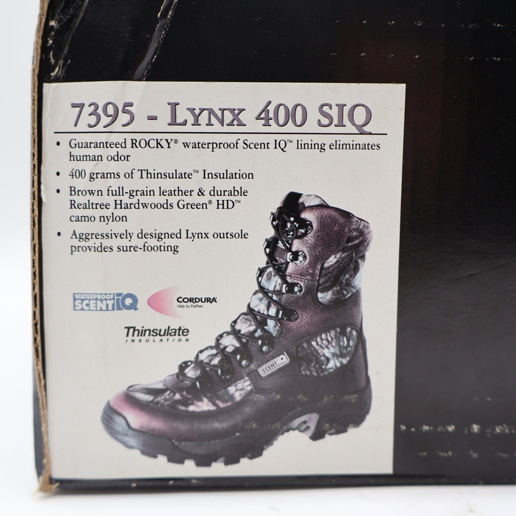 Rocky Lynx 400 SIQ Hunting Boots Mens 8.5 M Brown Leather Camo Thinsulate 7395 - take2supply