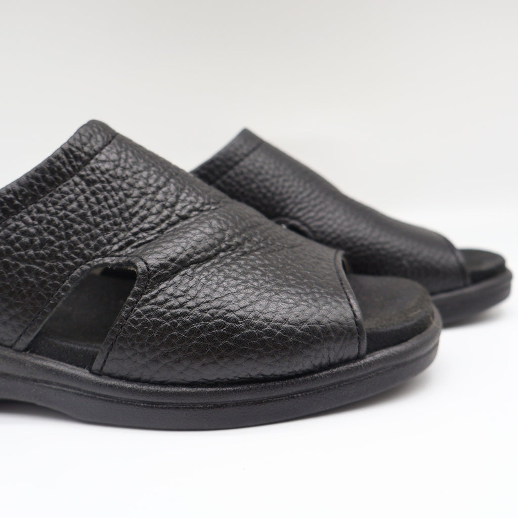 Dexter Comfort Classic Sandals Womens 7.5 Vintage Black Tumbled Leather Slides - take2supply