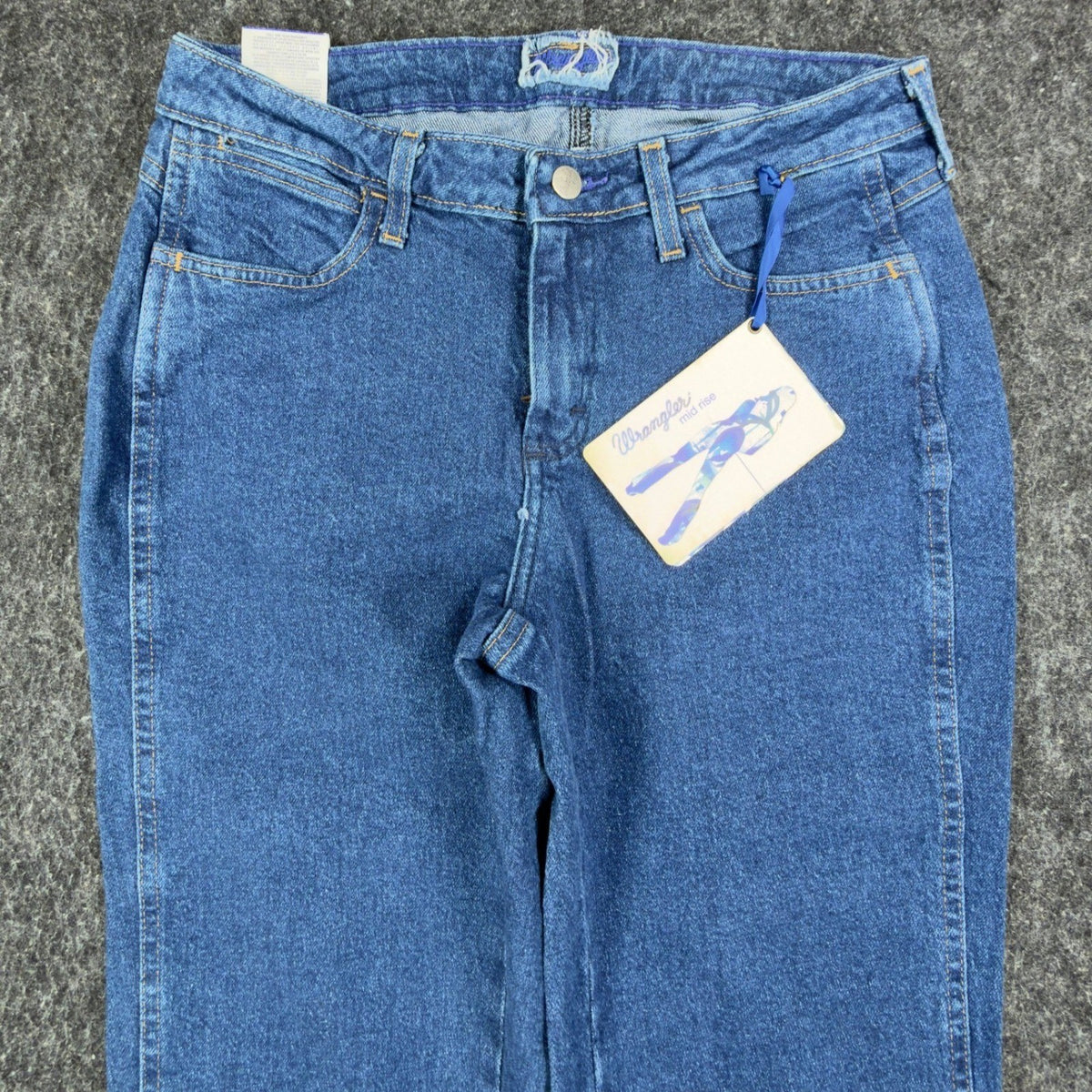 Wrangler Y2K Cowboy Cut Boot Cut Jeans Womens 7/8x32 Blue Denim NWT - take2supply