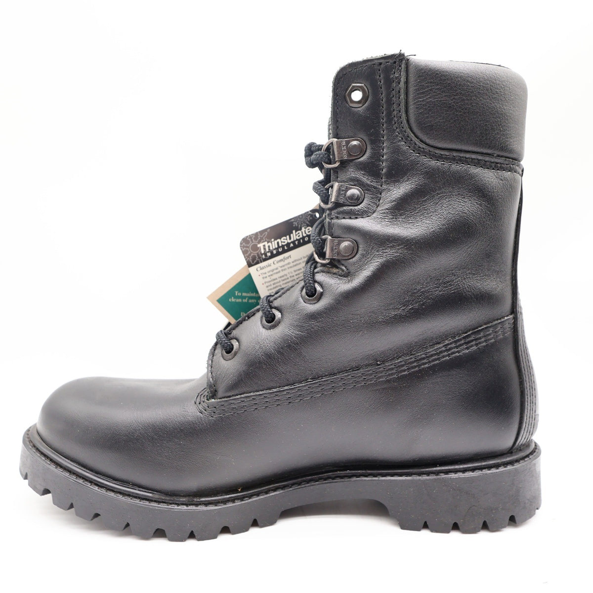 Rocky 1950 8" Collar Boot Mens 9.5 Black Leather Waterproof Insulated NIB - take2supply