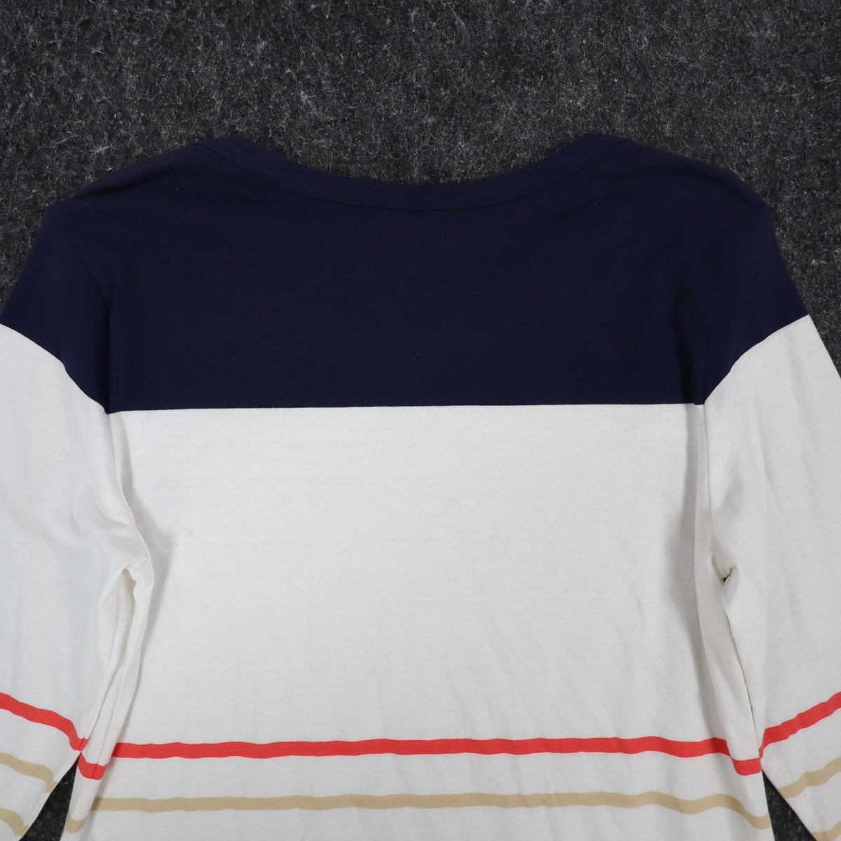 Links Striped 3/4 Sleeve Top Women Size S Vintage 90s Navy White Red Nautical - take2supply