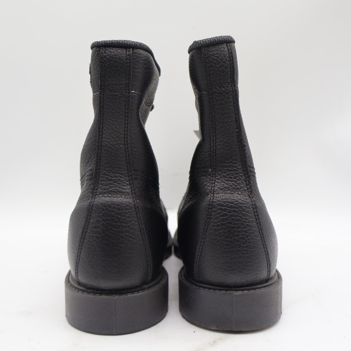 Walker SafetyFirst Steel Toe Work Boots Mens 13 D Vintage 90s USA Black Leather - take2supply
