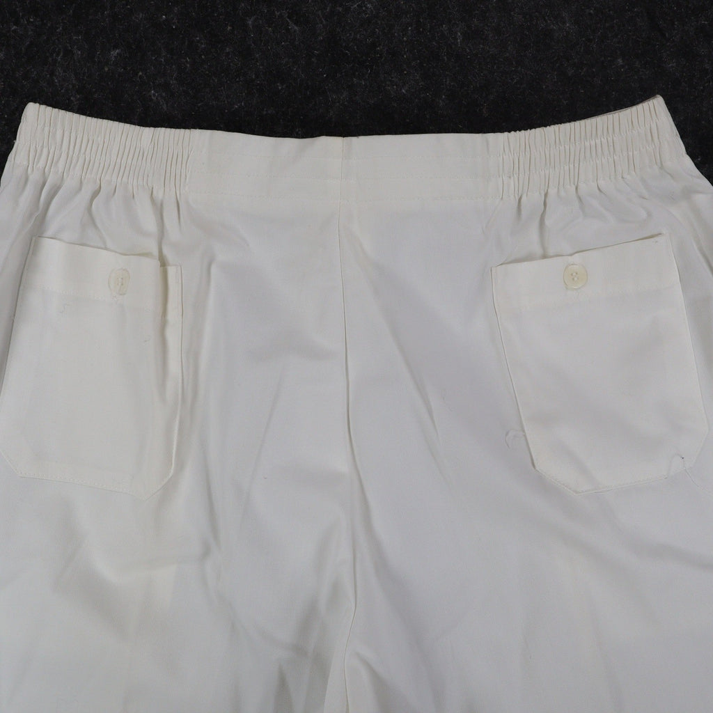 Jantzen Vintage Shorts Mens 38 White Poly Cotton Elastic Back Casual RN 37966 - take2supply