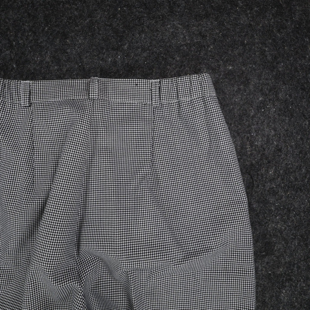 Southern Lady Dress Pants Womens 10 Petite Black White Houndstooth Pleated New - take2supply