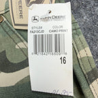 John Deere Carpenter Pants Boys 16 Y2K Camo Cotton Canvas Workwear Deadstock NWT - take2supply