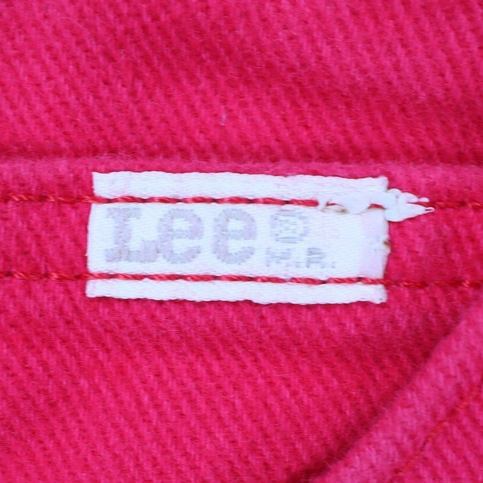 Lee Relaxed Fit Shorts Womens 8 Medium Vintage 90s Poppy Red Cotton Made in USA - take2supply