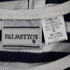 Palmetto's Striped Tank Top Womens Medium Vintage Deadstock Navy White A1992227 - take2supply