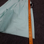 Aqua Southern Lady pleated shorts, outer length ruler view