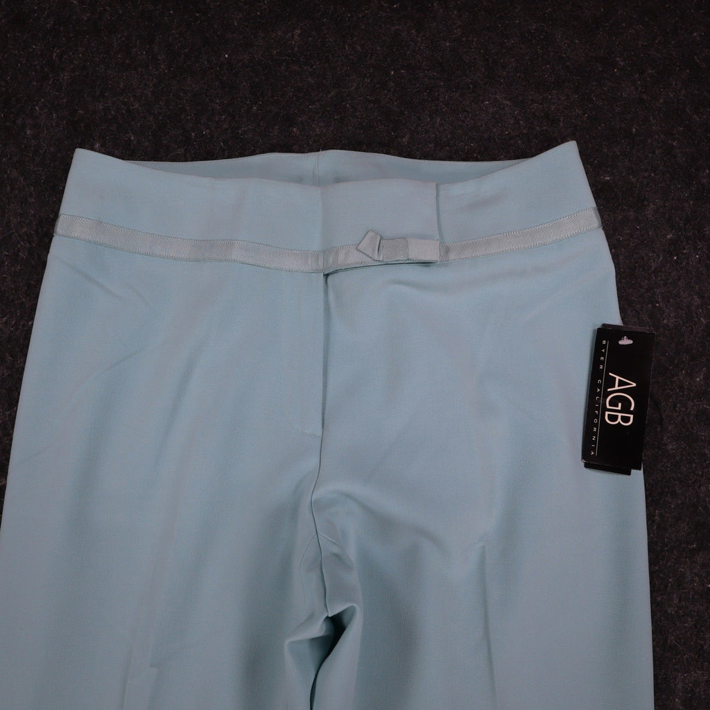AGB Byer California Dress Pants Womens 6 Y2K Light Blue Wide Leg Stretch New - take2supply