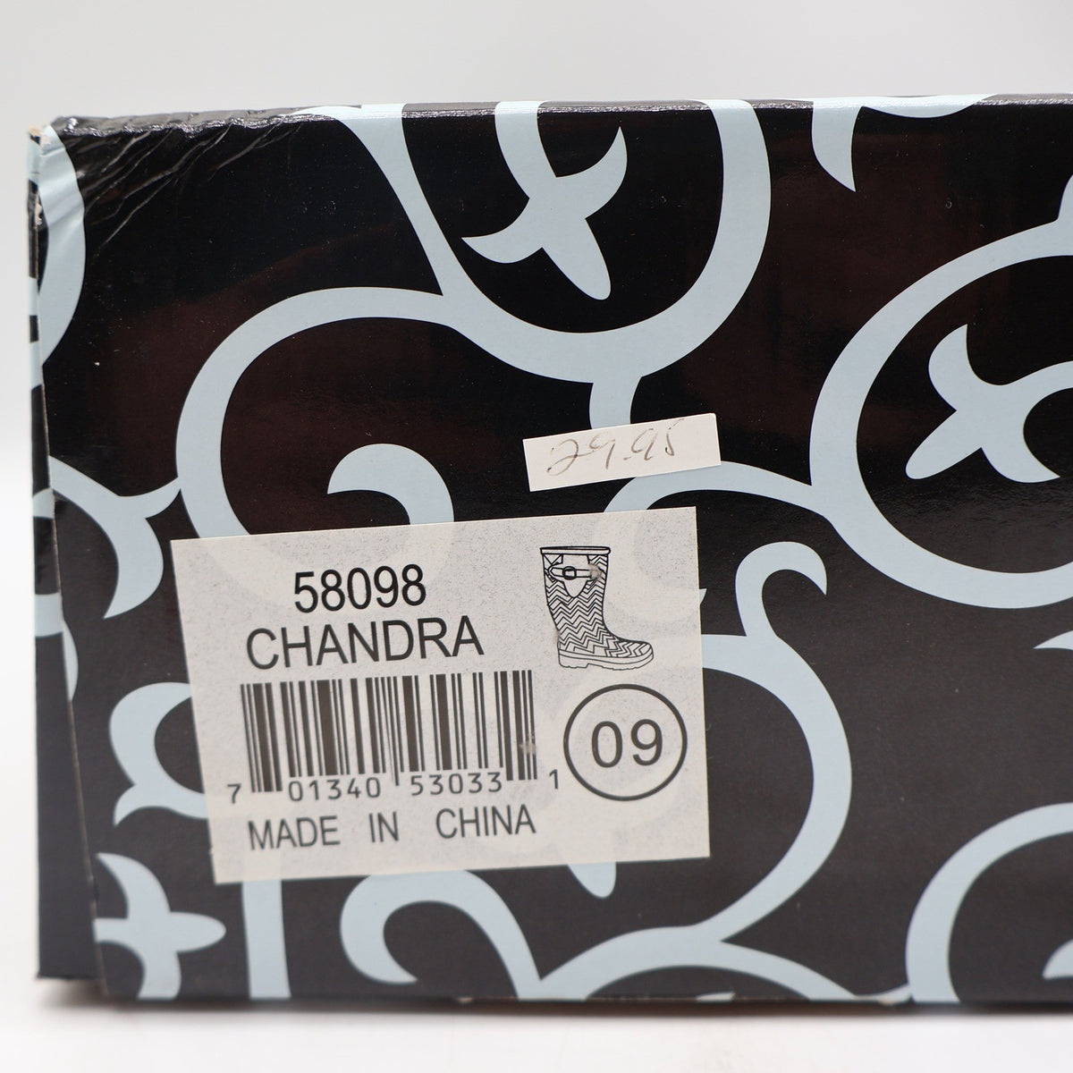 Blazin Roxx Chandra Rain Boots Womens 9 NWT Chevron Multicolor Rubber Waterproof - take2supply