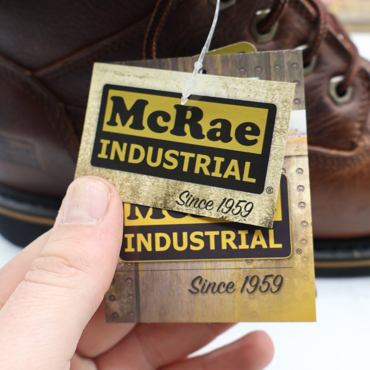 McRae Industrial Work Boots Mens 9.5 Brown Leather EH NST Lace Up MR88122 NEW - take2supply