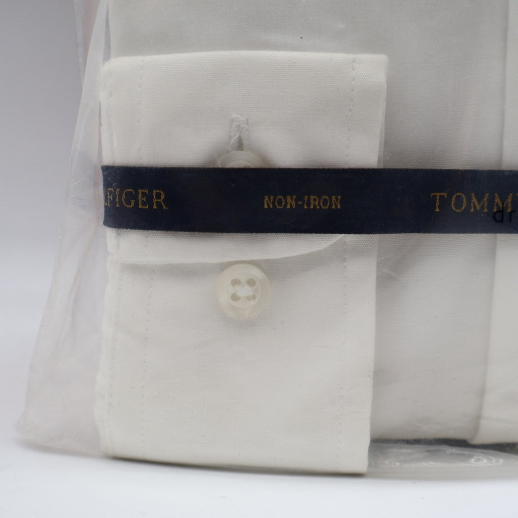 Tommy Hilfiger Shirt Boys 6 White Non Iron Cotton Long Sleeve Crest Cuff NWT - take2supply