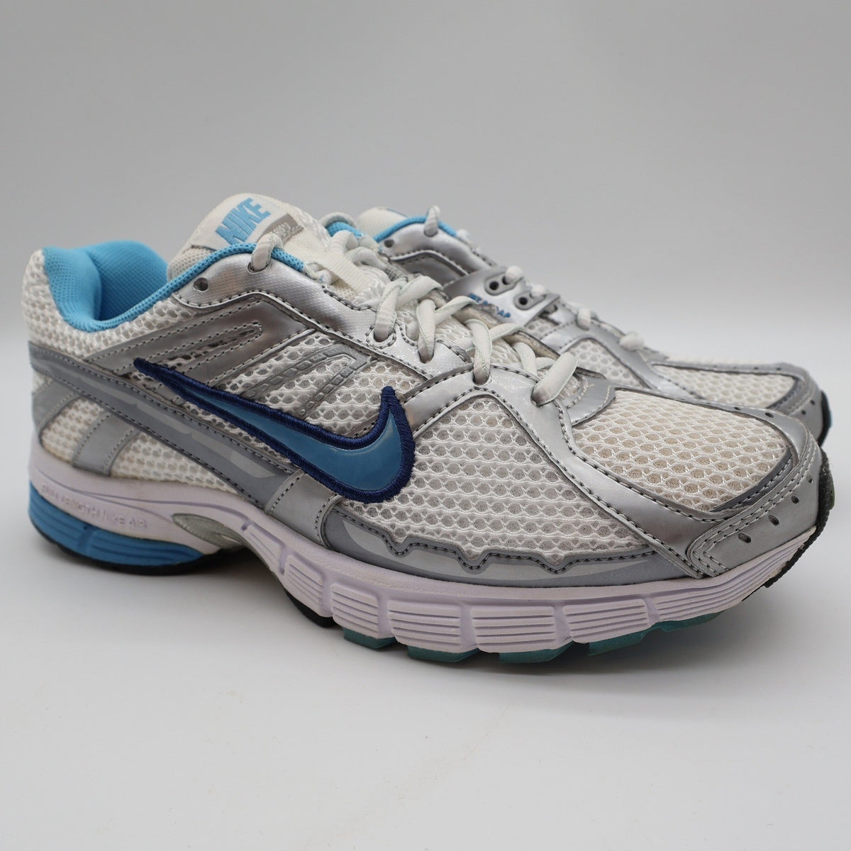 Nike Air Alaris+ 3 MSL Women 7 Running Shoes 2010 White Silver Blue 386775-141 - take2supply