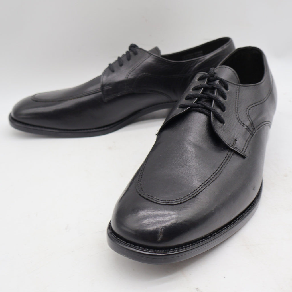 Barclay Oxford Dress Shoes Mens 12 D Vintage Black Leather U-Toe Deadstock 48011 - take2supply