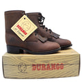 Durango Lil Legends Kids 13.5 Tan Leather Lace Roper Boots Vintage Deadstock NWT - take2supply