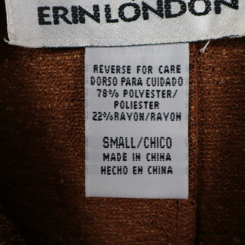 Erin London Jacket Womens S Camel Brown Textured Zip Front Collared NWT NOS - take2supply
