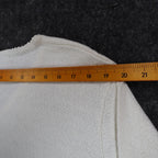 Carolyn Taylor Essentials Women Large White V-Neck Scallop Trim Knit Sweater NWT - take2supply