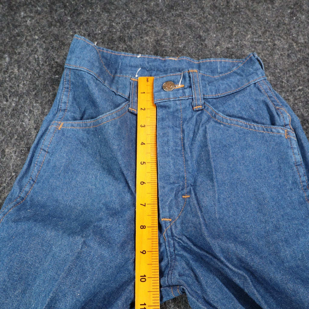 DeeCee Rappers Vintage 70s Flare Jeans Boys 14 W25 L28.5 Blue Cotton USA NWT - take2supply