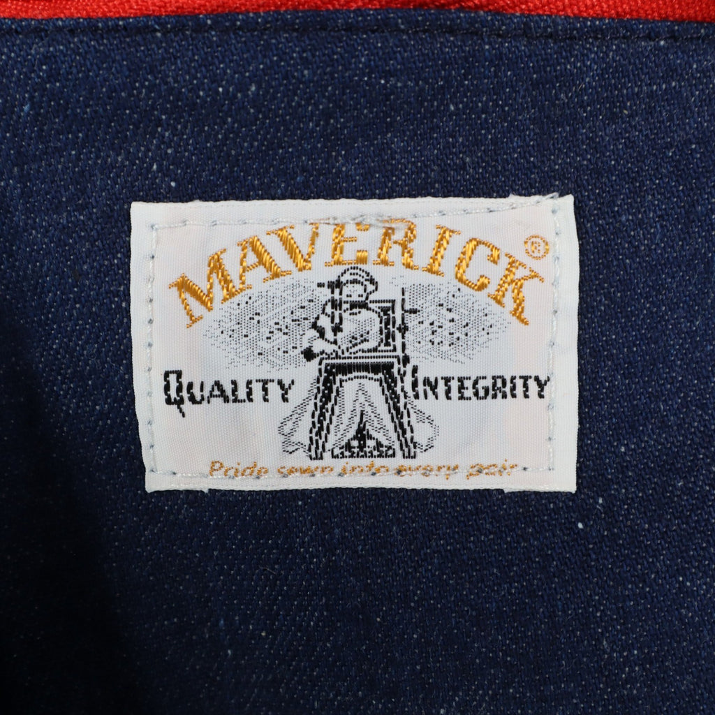 Vintage Young Maverick Girls Jeans 7 Blue Red Piping Elastic Waist USA NWT - take2supply