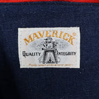 Vintage Young Maverick Girls Jeans 7 Blue Red Piping Elastic Waist USA NWT - take2supply