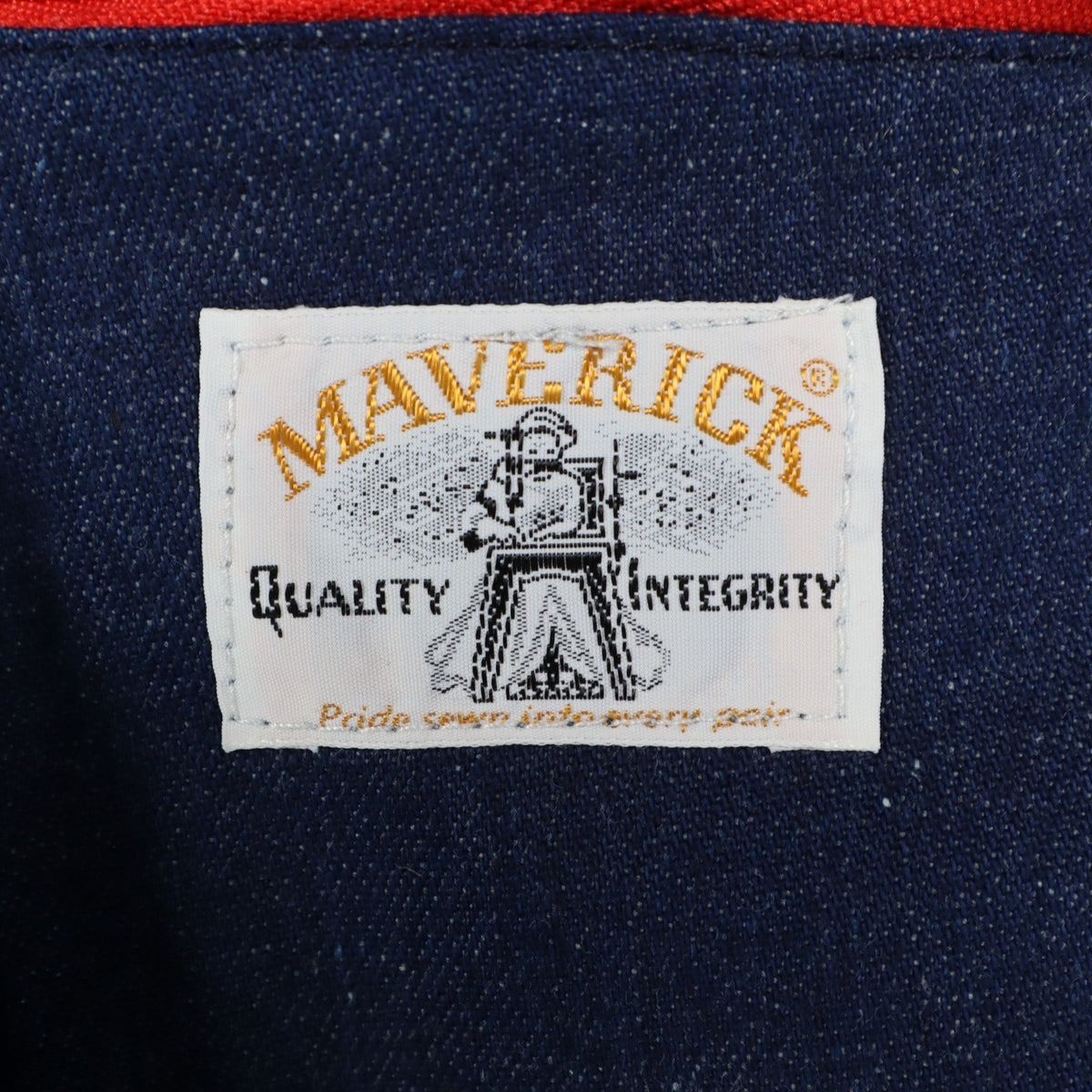 Vintage Young Maverick Girls Jeans 7 Blue Red Piping Elastic Waist USA NWT - take2supply