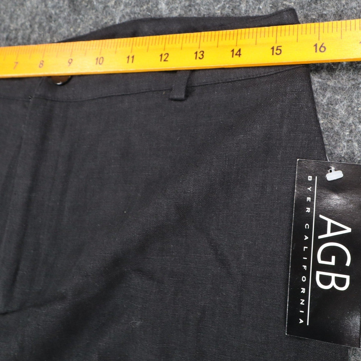 AGB Byer California Cargo Pants Womens 10 Y2K Black Linen Blend Wide Leg New - take2supply