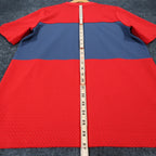 Nike Air T-Shirt Mens Medium Red Blue Polyester Mesh Athletic Colorblock Logo - take2supply