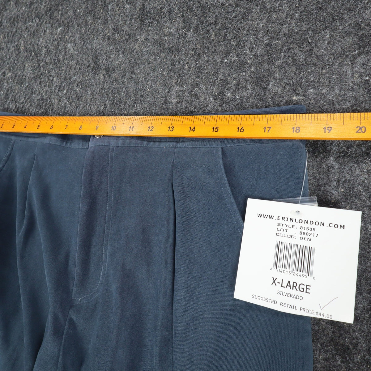 Erin London Pants Womens XL Silverado Blue Pleated Elastic Waist New NWT C853 - take2supply
