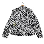 Erin London Zebra Print Blazer Jacket Womens Size Medium NWT Black White Ottoman - take2supply