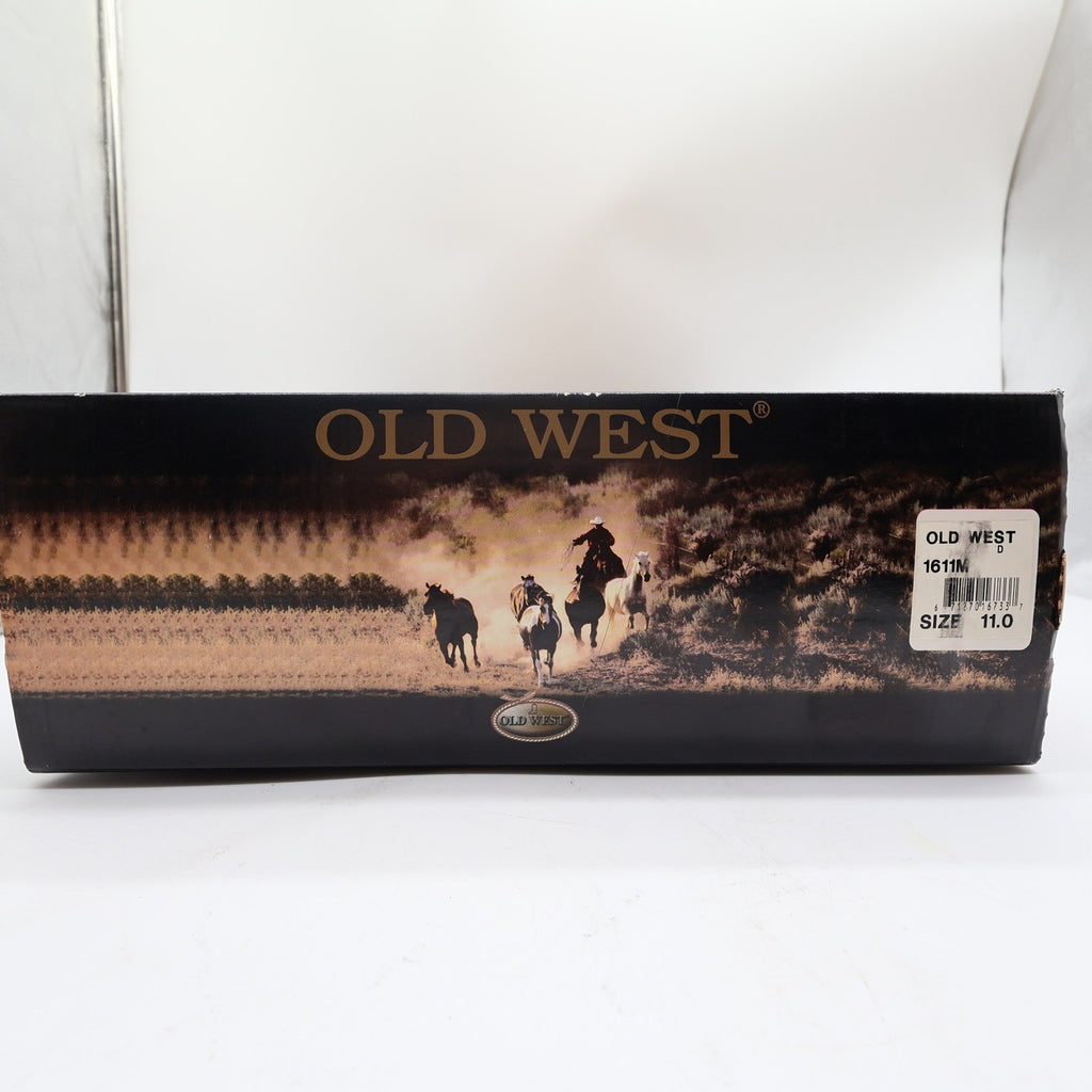 Old West 1611M Western Boots Mens 11.0 Black Tan Leather NIB - take2supply