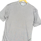 IRVINE PARK Mens Gray Vertical Stripe Short Sleeve T-Shirt Size L XL - take2supply