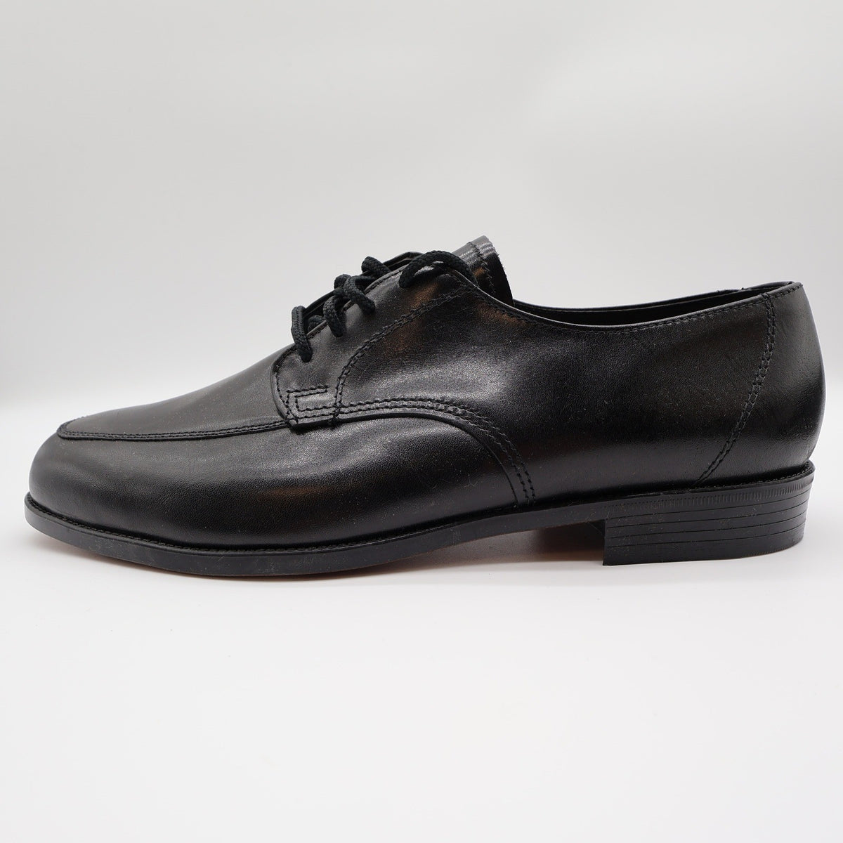 Barclay Moc Toe Derby Shoes Mens 9 EEE Black Leather Made in USA 98006 Wide - take2supply