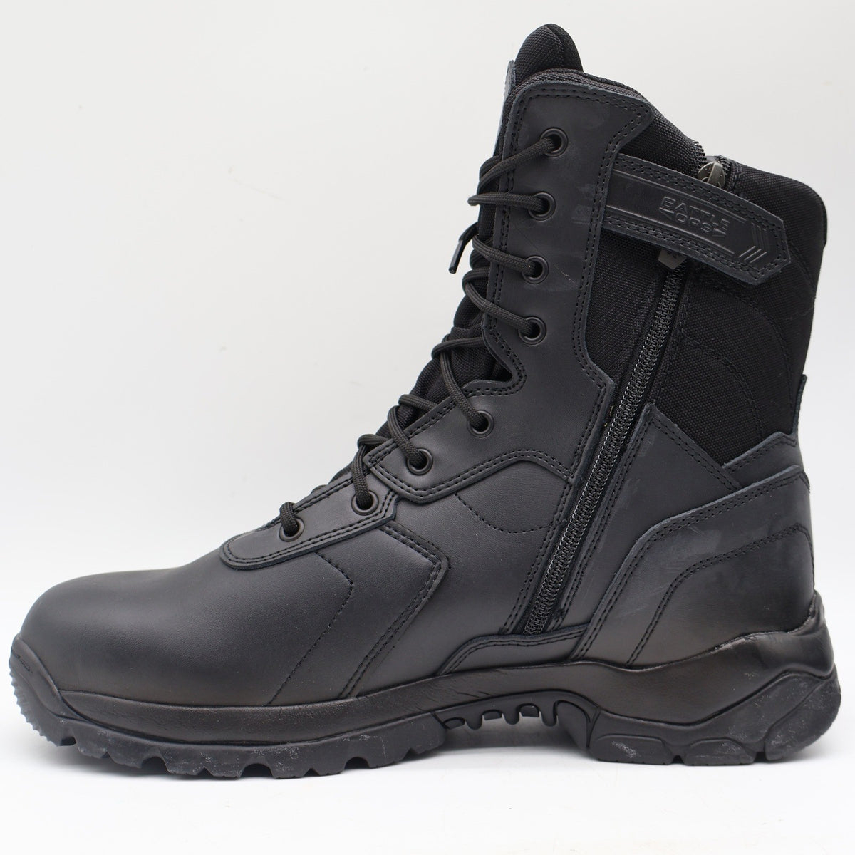 Battle Ops BOPS8001 Tactical Boot Mens 12 M/W Waterproof Side-Zip Black Leather - take2supply