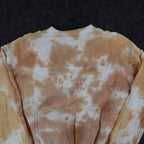 Hem & Thread Womens S Tan Cream Tie Dye Cotton Gauze Snap Bomber Jacket NWT - take2supply