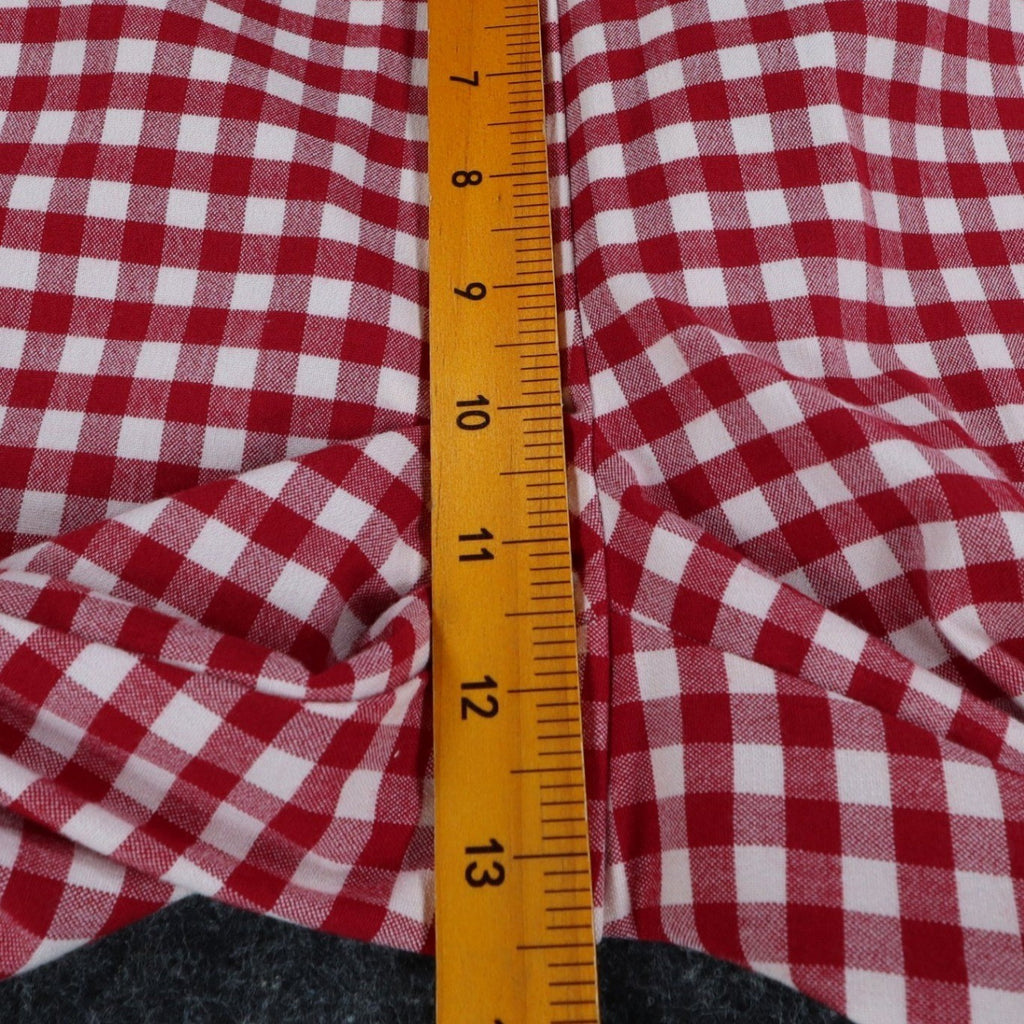AGB Byer California Gingham Pants Womens 10 Vintage Y2K Red White Stretch Plaid - take2supply