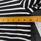 Links Womens S Black White Striped Full Zip Knit Jacket Stretch NWT - take2supply