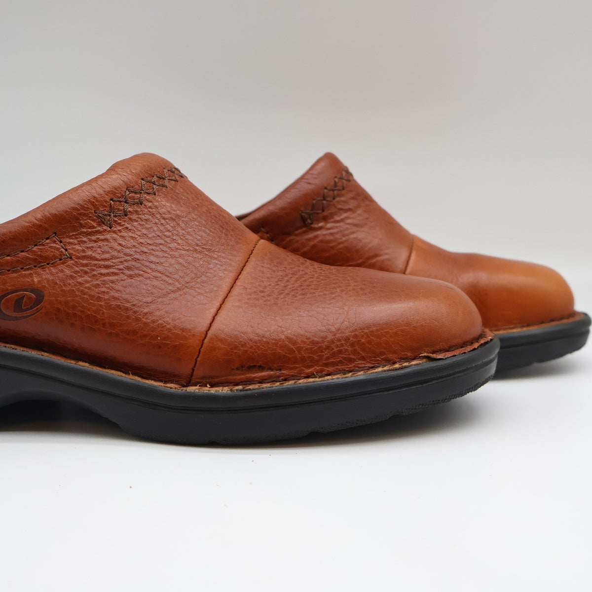 Dexter Escapes Morocco Mules Womens 7 Vintage Cognac Grained Leather Slip On USA - take2supply