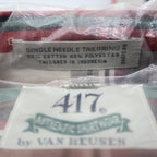 Van Heusen 417 Plaid Button Down Shirt Mens Medium Vintage 90s Deadstock Red - take2supply