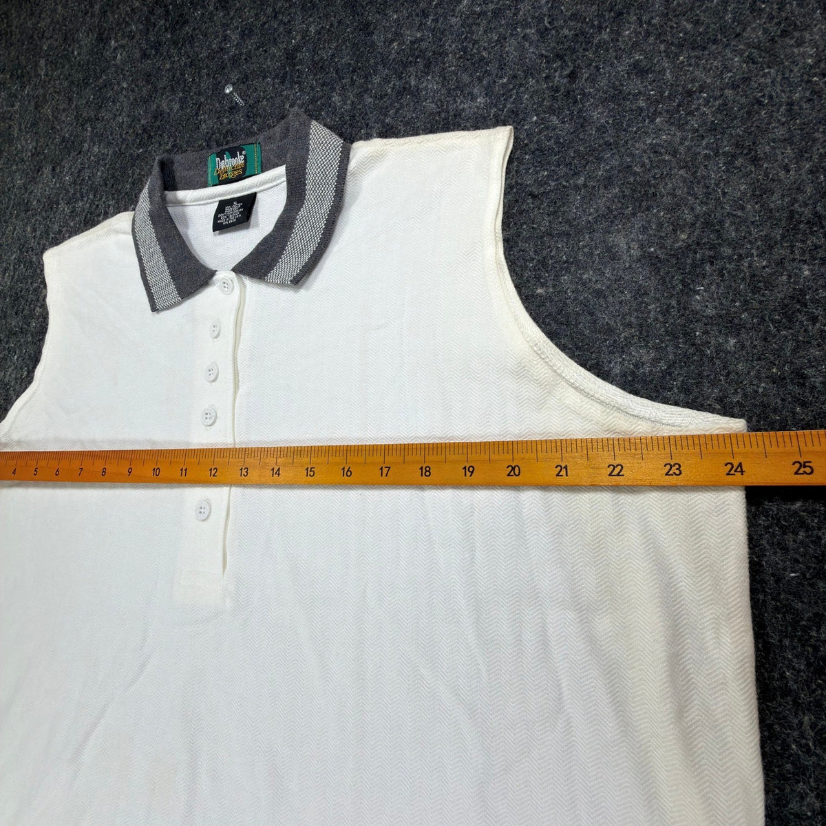 Dunbrooke 90s Vintage Sleeveless Polo Shirt Womens XL White Cotton New - take2supply