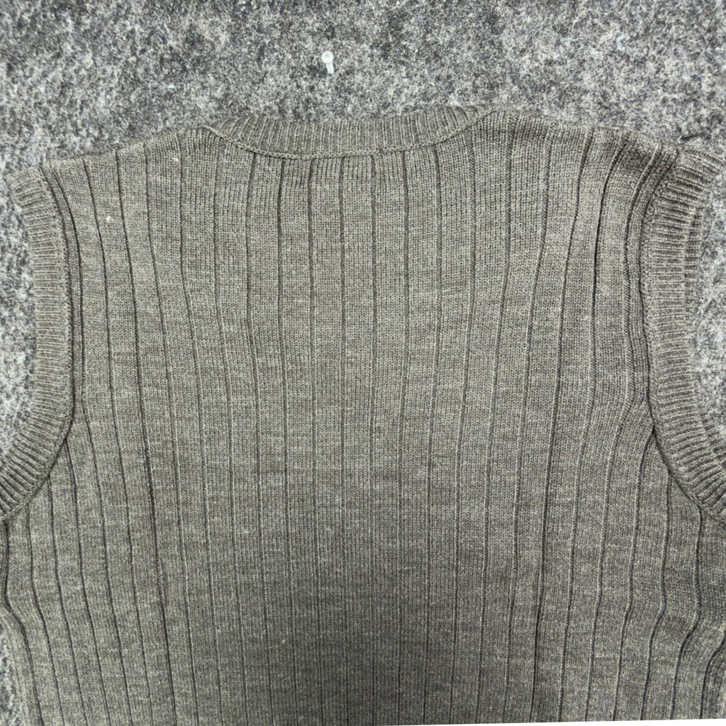 D'Avila Vintage Y2K Sweater Vest Mens Medium Gray Acrylic NWT C528 - take2supply
