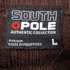 Southpole Ribbed Knit Sweater Mens Large Brown Excellent Striped Y2K Streetwear - take2supply
