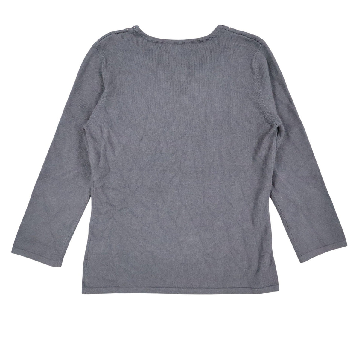Carducci Beaded Embellished Top Womens Size S Black Rayon Blend 3/4 Sleeve NEW - take2supply