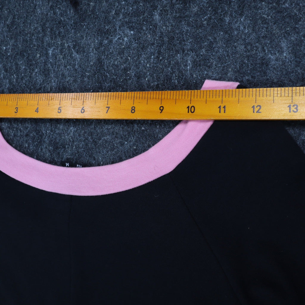 My Michelle Dress Medium Black Pink Bow 3/4 Sleeve Y2K Drop Waist NWT USA Made - take2supply