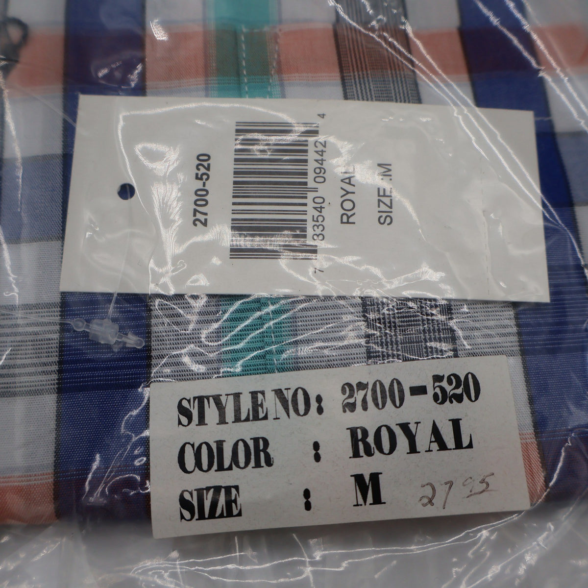 Cotton Traders Plaid Shirt Mens Medium Royal Blue Orange Check Button Down NWT - take2supply
