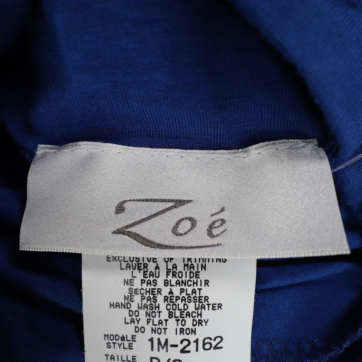 Zoé Ruched Mock Neck Top Womens P/S Blue Rayon Stretch Long Sleeve Canada NWT - take2supply