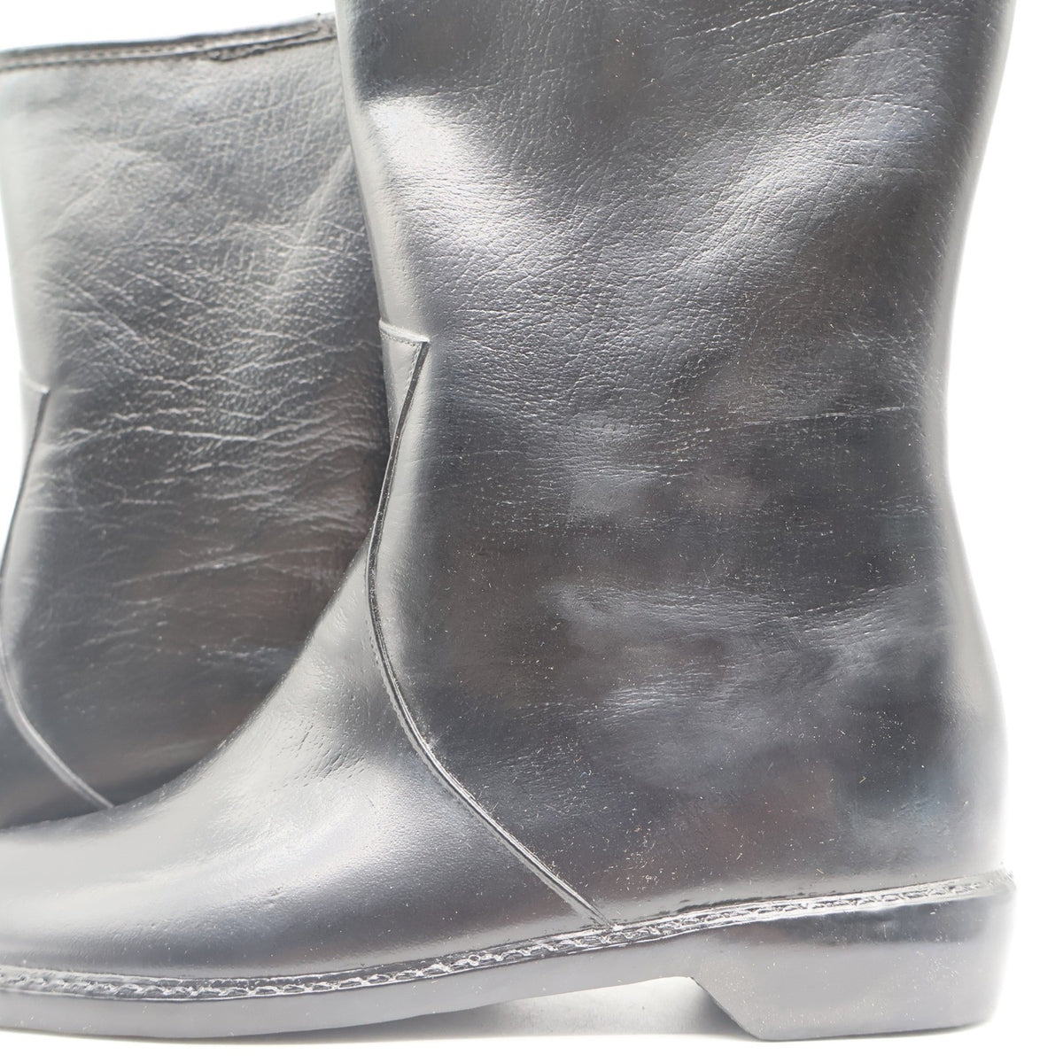 Red Ball Lynne T Boots Womens 6 Vintage 70s Black Rubber Waterproof Deadstock US - take2supply