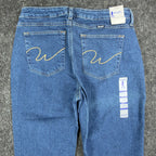 Wrangler Y2K Cowboy Cut Boot Cut Jeans Womens 7/8x32 Blue Denim NWT - take2supply