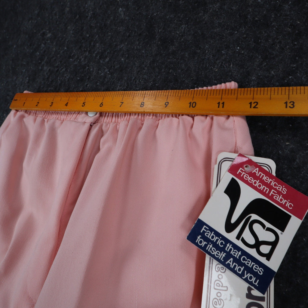 Donnkenny Vintage 80s Pink Pull On Pants Womens 10 Made in USA Deadstock NWT - take2supply