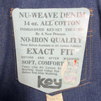 Key Vintage 70s Flare Jeans Boys 16 Reg W 27 L 29 Blue Cotton Deadstock NWT - take2supply