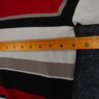 Company Collection Sweater Set Womens M Red Black Striped Cardigan Top USA NWT - take2supply